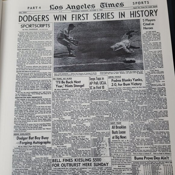 Los Angeles Dodgers History Book Presented To Dave MacMillan By Los Angeles Time - Picture 16 of 16